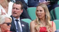 Lleyton Hewitt and his wife Bec Hewitt are enjoying a getaway to catch some of the world's most prestigious tennis matches. Both pictured