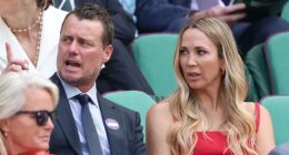 Lleyton Hewitt and his wife Bec Hewitt are enjoying a getaway to catch some of the world's most prestigious tennis matches. Both pictured