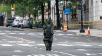 A bomb squad was deployed to investigate what authorities have called a 'suspicious package' located near the White House