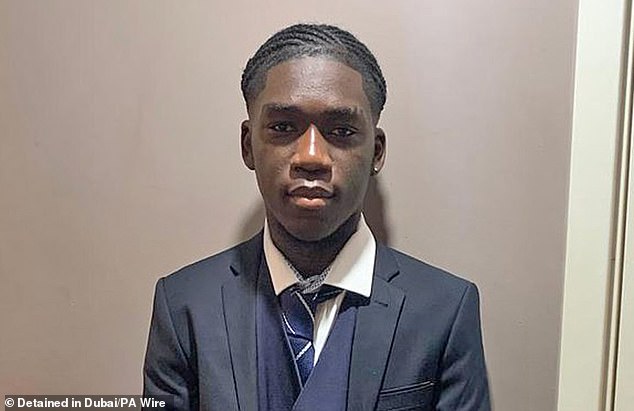 Marcus Fakana, now 19, was arrested for having consensual sex with a 17-year-old girl from London while he was on holiday with his parents in the UAE city in August