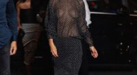 Brooks Nader went braless again on Wednesday as she wore yet another racy outfit while out in Paris