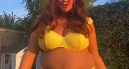 Charlotte Dawson is not afraid to show off her post-baby curves as she took to Instagram on Friday in a yellow bikini