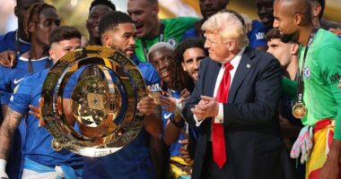 Chelsea players react to Donald Trump’s bizarre involvement in Club World Cup trophy ceremony