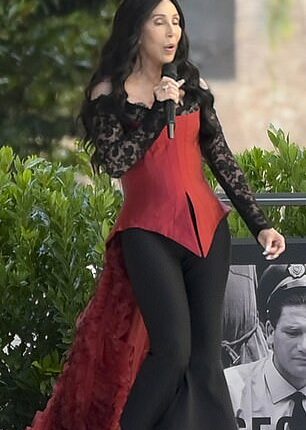 Pop icon Cher, 79, showed off her ageless physique in two sexy looks as she performed at a Dolce & Gabbana party in Italy on Saturday