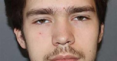 Tyler Boebert is pictured in a mugshot in February 2024. He is facing a new misdemeanor charge of child abuse after an incident with the congresswoman's grandson