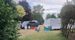 In Nottingham, a 60-vehicle convoy forced entry into the Nursery Car Park in West Bridgford by breaking through a gate and gaining access to the grounds last night, the cops said