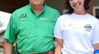 Camp Mystic counselor Holly Kate Hurley (right), 19, described how the cabins were 'wiped away' by the raging Texas floods that killed her beloved director Dick Eastland (left)