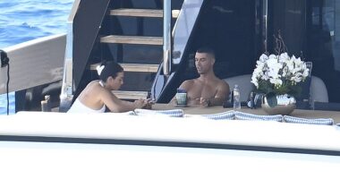 Cristiano Ronaldo holidays on a yacht in Mallorca with partner Georgina Rodriguez amid questions over why he didn't attend team-mate Diogo Jota's funeral for 'personal reasons'