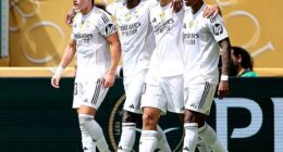 Real Madrid star Rodrygo (right) has been linked with both Arsenal and Al-Nassr this summer