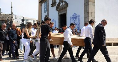 The funeral of Liverpool and Portugal footballer Diogo Jota was held in Gondomar on Saturday