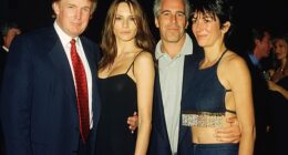 Donald and Melania Trump with Jeffrey Epstein and Ghislaine Maxwell at Mar-a-Lago in 2000