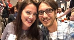 Department of Justice employee Carolyn Feinstein has been fired after the feds discovered her husband developed an anti-ICE phone app. (Pictured: Feinstein with her husband)