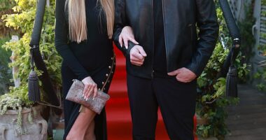 Aaron Phypers filed for divorce from Denise Richards last week after six years of marriage. The couple are seen together in April 2023