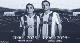 Diogo Jota and his brother, Andre Silva, 25, were killed in the crash, which occurred in northern Spain on July 3