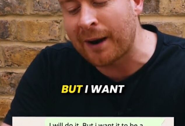 British career expert Ben Askins (pictured) was sent the text messages and read out the conversation in a now-viral TikTok video