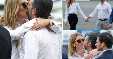 Donald Trump Jr. and Bettina Anderson can't resist excessive PDA