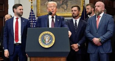 Donald Trump hosted multiple professional athletes at the White House on Thursday
