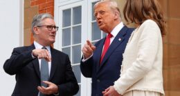 Donald Trump tells Britain it must stop illegal immigration to avoid 'ruin' at the hands of 'murderers and drug dealers' as he meets Keir Starmer in Scotland