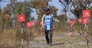 The Duke of Sussex has followed in his mother Princess Diana's footsteps as he walked across a minefield in Angola