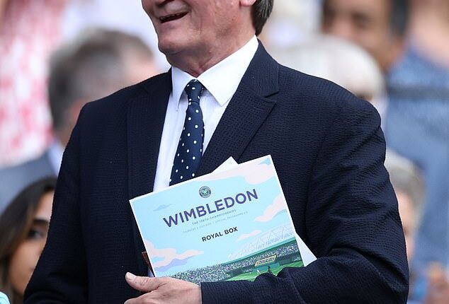A punk rock icon of the 1980s looked unrecognisable as he stepped out for a day at Wimbledon on Thursday