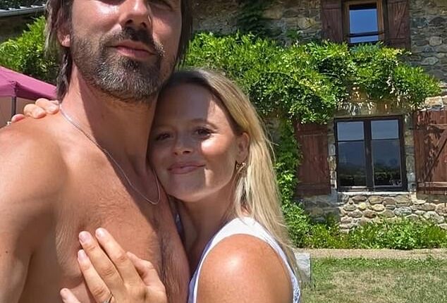 Emily Atack is engaged! Actress reveals boyfriend Alistair Garner popped the question as she debuts dazzling diamond ring in loved up snap - a year after welcoming son Barney