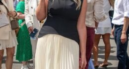 Emily Atack jokes she was 'fully clothed' as she attended Wimbledon - after THAT naked tennis scene in racy series Rivals