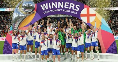 England 1-1 Spain AET (3-1 pens): Lionesses WIN Women's Euros  - again! - after dramatic penalty shootout as Chloe Kelly bags winning spot kick