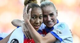 Lauren James (left) was the star of the show as England bounced back at the Women's European Championship against the Netherlands with a convincing 4-0 victory