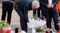 Everton boss David Moyes lays flowers at Anfield in tribute to Diogo Jota after Liverpool star's tragic death at 28