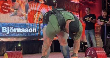 Ex-Game of Thrones star Hafthor Bjornsson has broken the world deadlift record again after benching an impressive 505kg