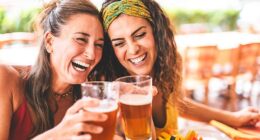 While many Brit are reaching for fans, ice lollies and cold showers, Dr Stuart Galloway, of the University of Stirling, revealed that indulging in a post-work pint could actually be helpful (stock image)