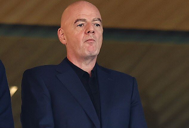 FIFA has launched a stinging rebuke of FIFPro, world players' union, accusing the organisation of 'grandstanding' and 'blackmail'. Pictured: President Gianni Infantino