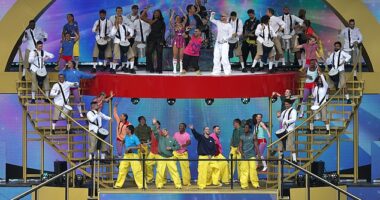 Chris Martin of Coldplay made a surprise appearance at the Club World Cup final