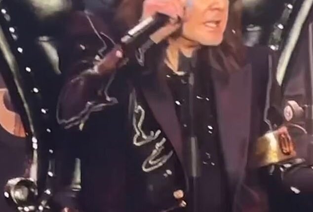 FIRST LOOK: Ozzy Osbourne sent fans into a frenzy as he arrived on stage in Birmingham 's Villa Park on Saturday night for his final ever performance