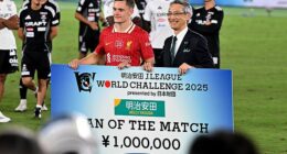 Florian Wirtz claimed 1,000,000 Japanese Yen for being named man of the match