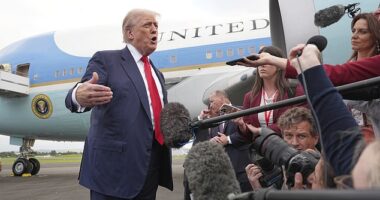 President Donald Trump said Europe 'better get your act together' on immigration, US President Donald Trump said as he landed in Scotland