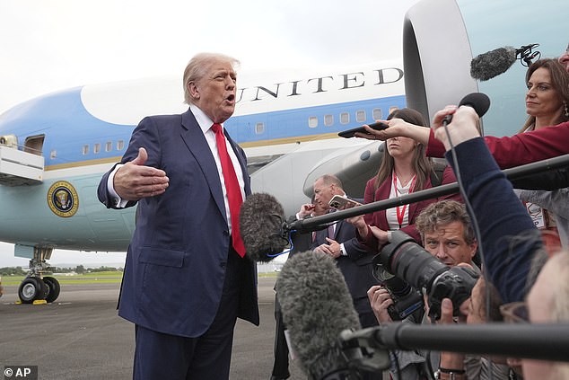 President Donald Trump said Europe 'better get your act together' on immigration, US President Donald Trump said as he landed in Scotland