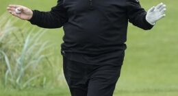 Donald Trump's security appears to be taking every precaution on the golf outing as there were also a stream of army trucks, road checkpoints, and snipers positioned in a ring of steel to protect the president's life
