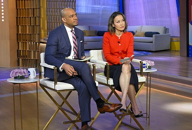 GMA3 host DeMarco Morgan - seen here alongside also outgoing cohost Eva Pilgrim - is leaving ABC News, an internal memo sent to staff Monday confirmed