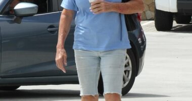 Grieving Caitlyn Jenner was seen for the first time since Sophia Hutchins' shock death in a quad bike accident on Wednesday