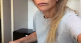 The 52-year-old shared a recent video to Instagram showing herself making breakfast for her husband Brad Falchuk - but it wasn't the steak and eggs that caught people's attention