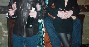 The columnist, 59, famously wed the rocker, 58, in June 1997 in Las Vegas , but they were together for just four years before they went their separate ways and divorced. Pictured, Liam, right, with Patsy and Noel, left, with Meg