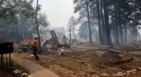 The Grand Canyon Lodge, the only lodging inside the park at the North Rim, has been ravaged by the Dragon Bravo Fire (pictured)