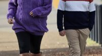 Home and Away star Christie Hayes shows off her baby bump during a stroll with her son in Tasmania