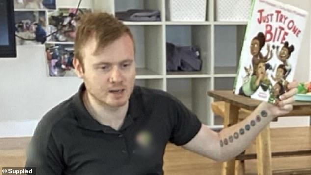 Joshua Dale Brown, 26, of Point Cook in Melbourne, interacted with children at 23 daycare centres where he worked. Brown has been charged with more than 70 child sex offences