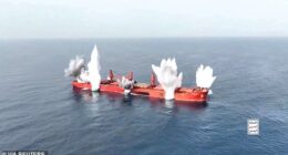 Armed Houthi militants boarded the Magic Seas ship on Sunday and set off a series of explosions, causing it to sink in the Red Sea