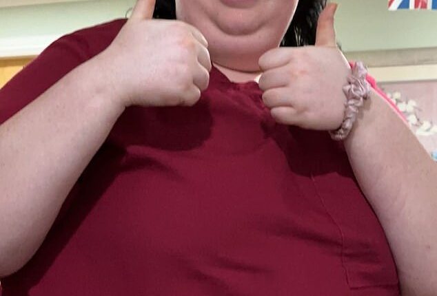 Paige Vickers (pictured), from Stockton-on-Tees, County Durham, weighed 23 stone at her heaviest