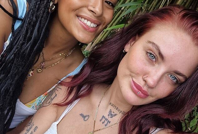 Jessica Smith (right), from Manchester, flew to Milan, Italy, for a first date with India (left), who she met on TikTok