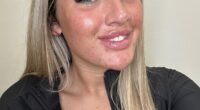 British content creator Georgie McKenzie was praised online for removing her fake eyelashes, hair extensions and ditching her blonde locks for a more natural look