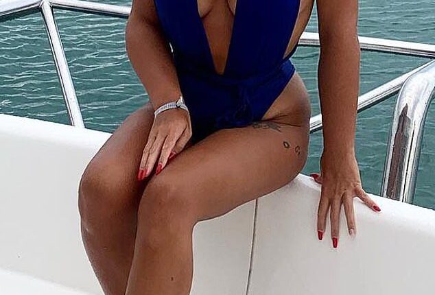 Jen Atkin (pictured) has revealed how using a nasal tanning spray in her 20s left her with permanent pigmentation across her forehead